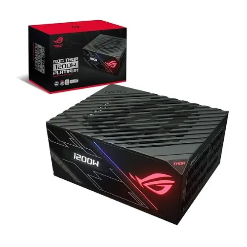 Psu Computer Asus Rog PSU ASUS ROG THOR 1200W 80+ PLATINUM FULL MODULAR ARGB LCD - Gaming DZ ...